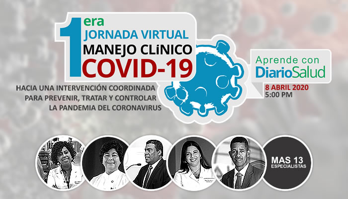 Diariosalud.do realizará la I Jornada virtual en Manejo Clínico del COVID-19 