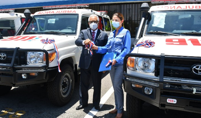 Salud Pública recibe 40 ambulancias para el Sistema 911 