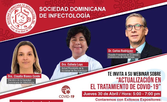 Sociedad Infectología invita a Webinar de actualización en tratamiento del COVID-19 
