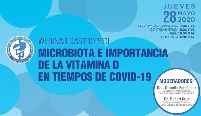Sociedad Gastroenterología invita a webinar sobre Microbiota y Vitamina D 
