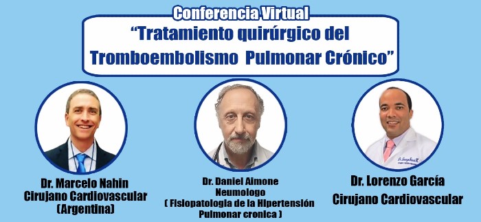 Sociedad Cirugía Cardiovascular realiza conferencia sobre Tromboembolismo Pulmonar Crónico 