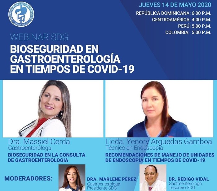 Gastroenterólogos invitan a webinar sobre Bioseguridad en Gastroenterología 