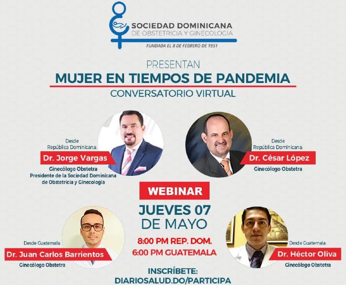 Sociedades de Ginecología invitan a webinar  “Mujer en tiempos de Pandemia” 