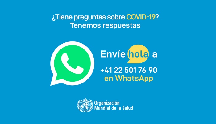 La OMS lleva la información de la COVID-19 a millones a través de WhatsApp, ahora en español 