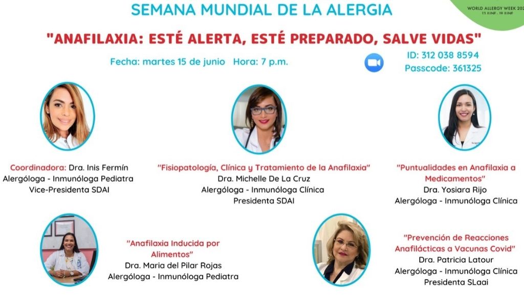 Sociedad de Alergia, Asma  e Inmunología discute sobre Anafilaxia 