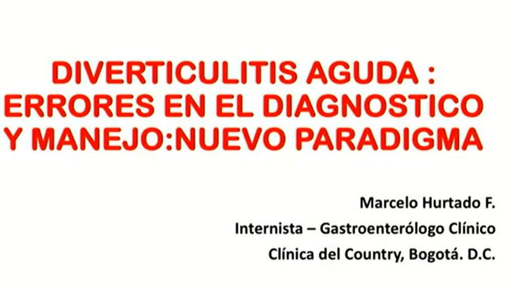 Especialista presenta estudios en diverticulitis aguda 