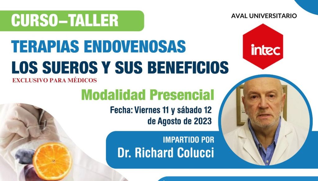 Impartirán en el país primer curso de terapias endovenosas  