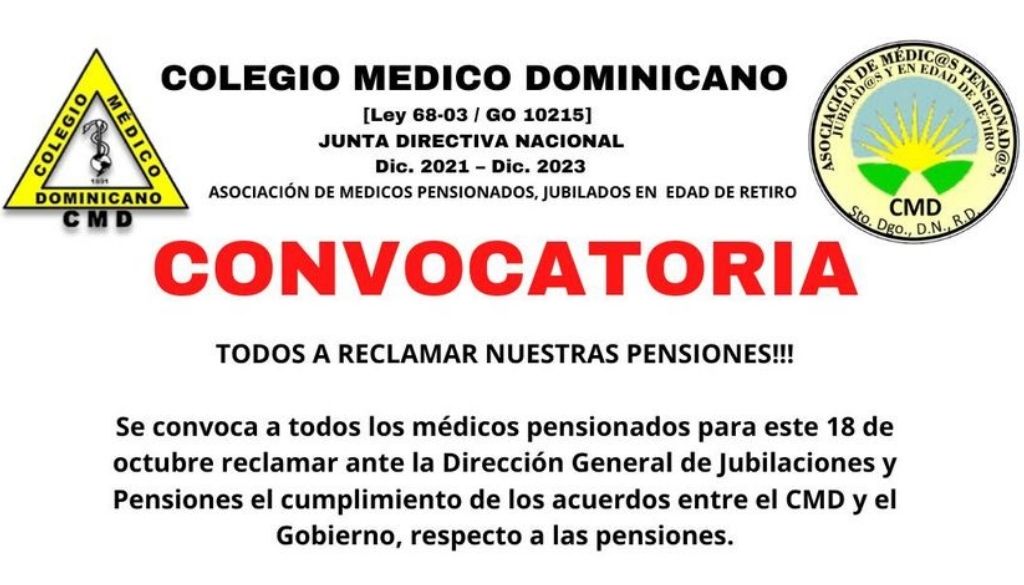 Médicos pensionados hacen llamado a convocatoria por reclamos 