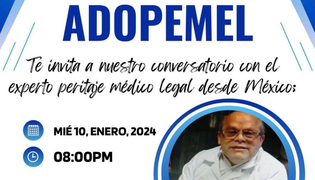 Asociación de Peritos Médicos Legales invita a conferencia virtual  