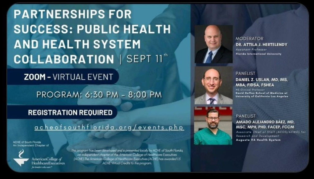 Dr. Alejandro Báez será panelista en simposio del American College of Healthcare Executives Dr. Alejandro Báez será panelista en simposio del American College of Healthcare Executives