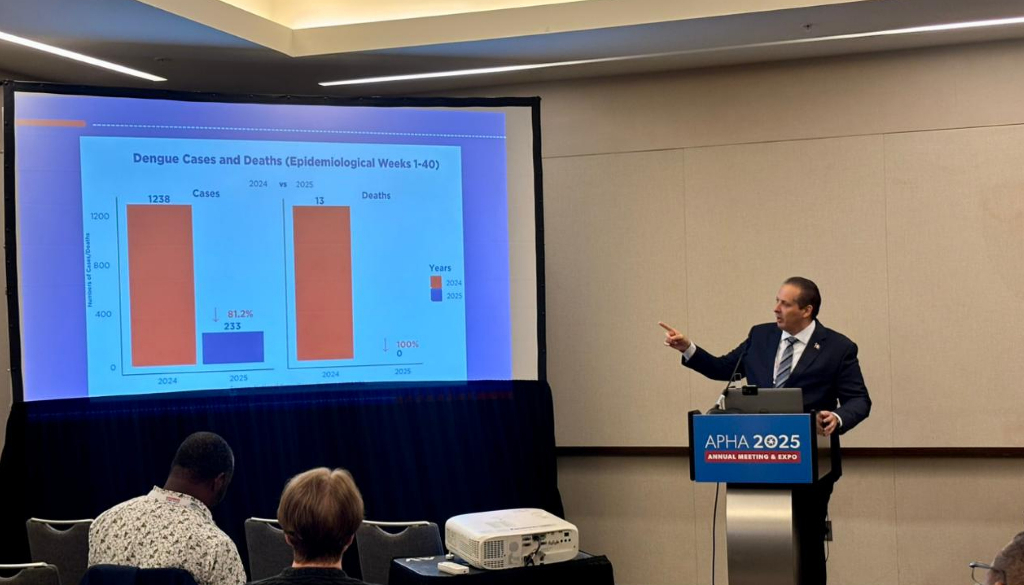 Dr. Víctor Atallah destaca los logros del plan de control del dengue en la convención de la Asociación Americana de Salud 