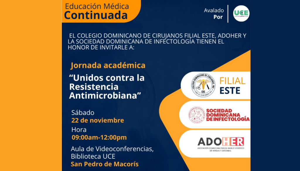 Colegio de Cirujanos Filial Este invita a jornada sobre resistencia antimicrobiana 