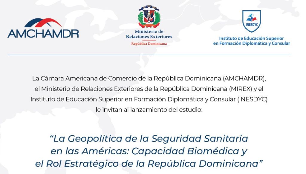 Presentarán estudio sobre el rol estratégico de RD en la seguridad sanitaria regional 